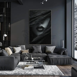 Timeless Elegance: Veiled Mystique Artistic Poster PosterGoat