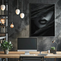 Timeless Elegance: Veiled Mystique Artistic Poster PosterGoat