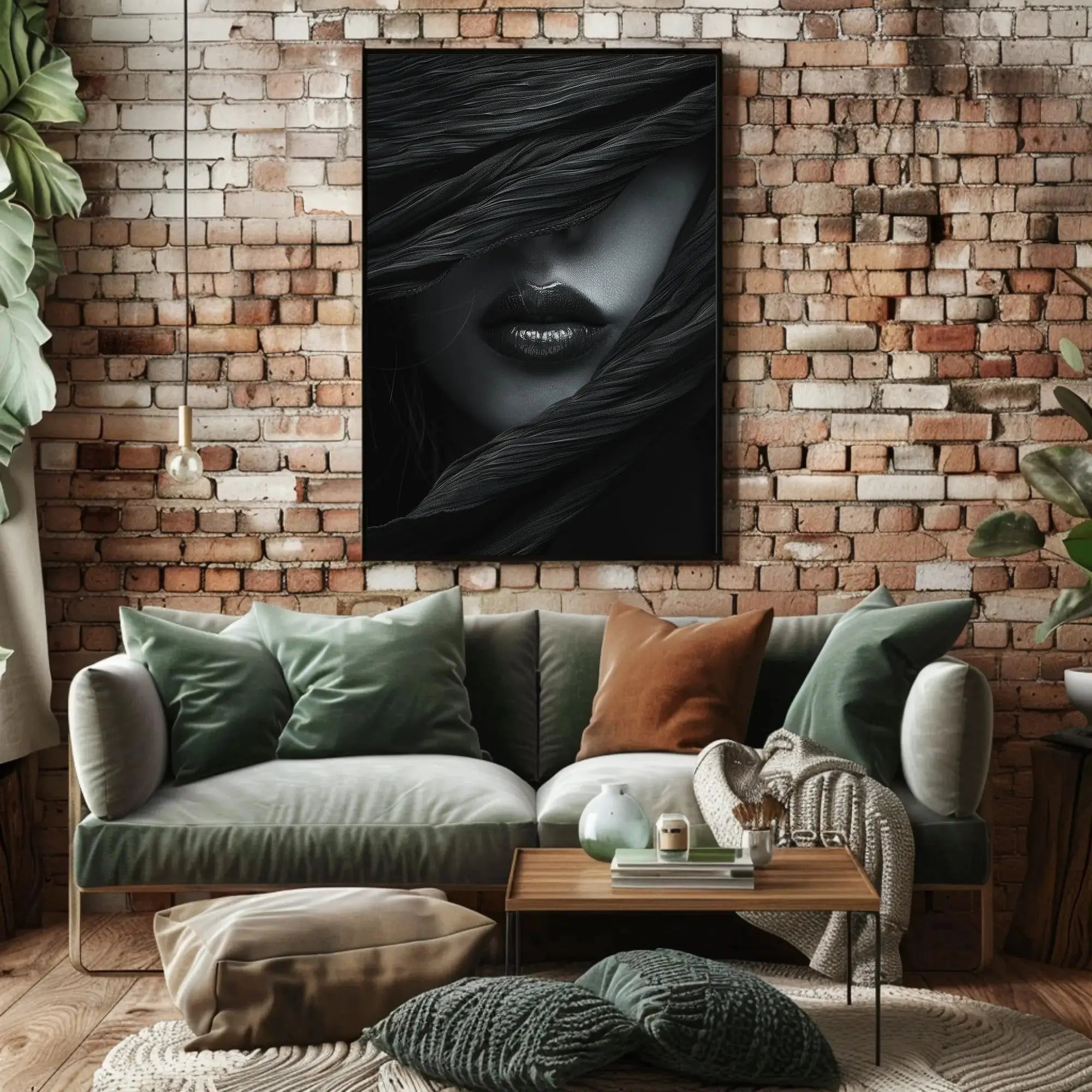 Timeless Elegance: Veiled Mystique Artistic Poster PosterGoat