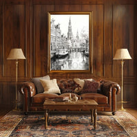 Timeless European Canal Scene Architectural Art Print - Travel Poster PosterGoat