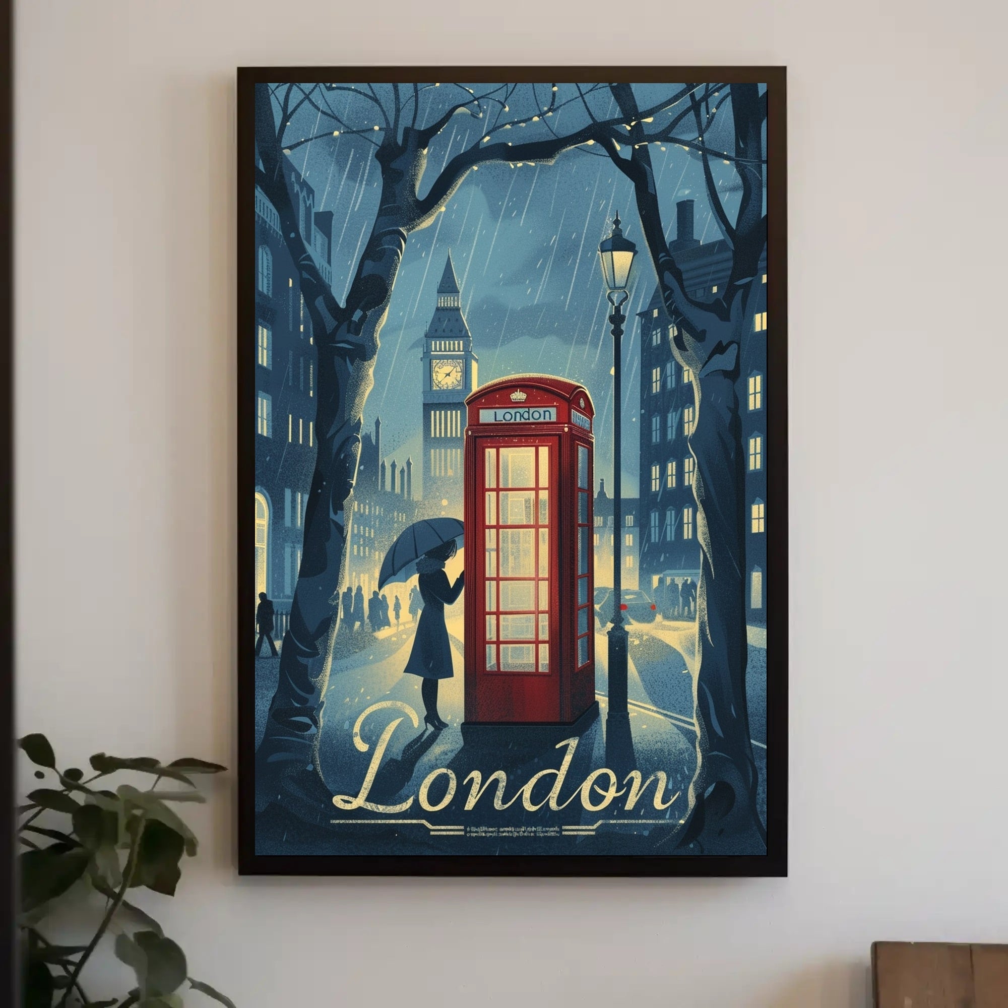 Timeless London Rainy Day Urban or Cityscape Poster PosterGoat