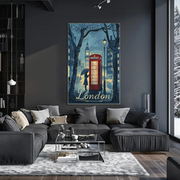 Timeless London Rainy Day Urban or Cityscape Poster PosterGoat