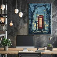 Timeless London Rainy Day Urban or Cityscape Poster PosterGoat