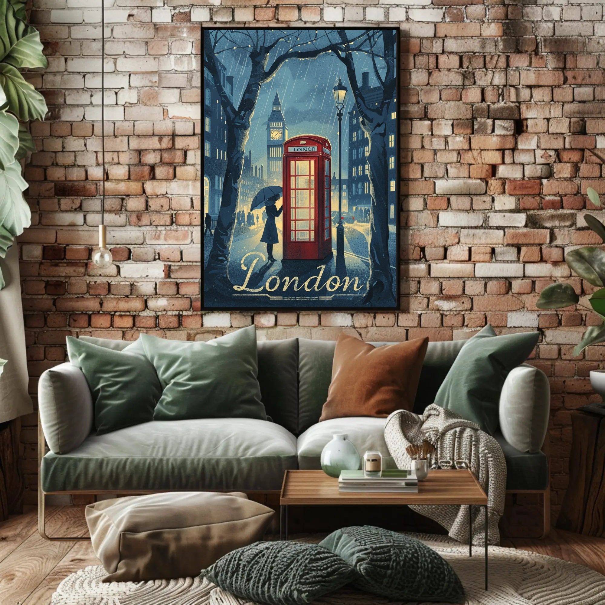 Timeless London Rainy Day Urban or Cityscape Poster PosterGoat