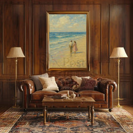 Timeless Romance on the Beach Artistic Poster PosterGoat