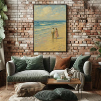 Timeless Romance on the Beach Artistic Poster PosterGoat