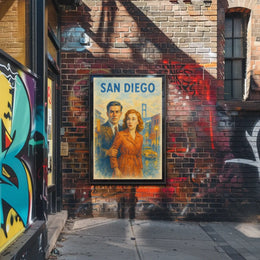 Timeless San Diego Noir: A Vintage Charm Travel Poster PosterGoat