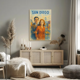 Timeless San Diego Noir: A Vintage Charm Travel Poster PosterGoat