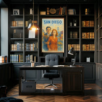 Timeless San Diego Noir: A Vintage Charm Travel Poster PosterGoat