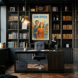 Timeless San Diego Noir: A Vintage Charm Travel Poster PosterGoat