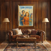 Timeless San Diego Noir: A Vintage Charm Travel Poster PosterGoat