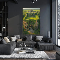 Timeless Serenity in Nature Reclaimed Ruins Cultural Poster PosterGoat