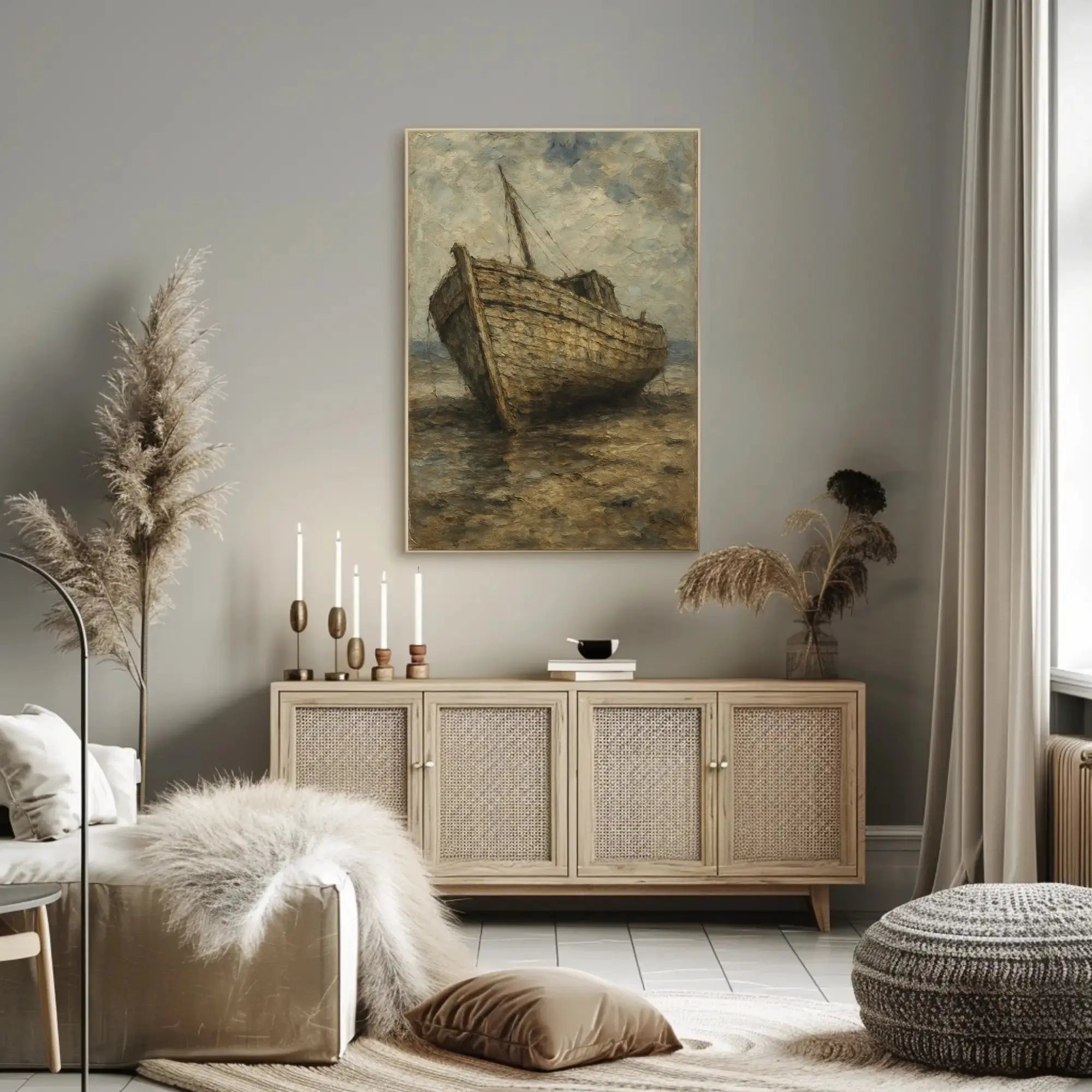 Timeless Shipwreck Impressionistic Artistic Poster PosterGoat