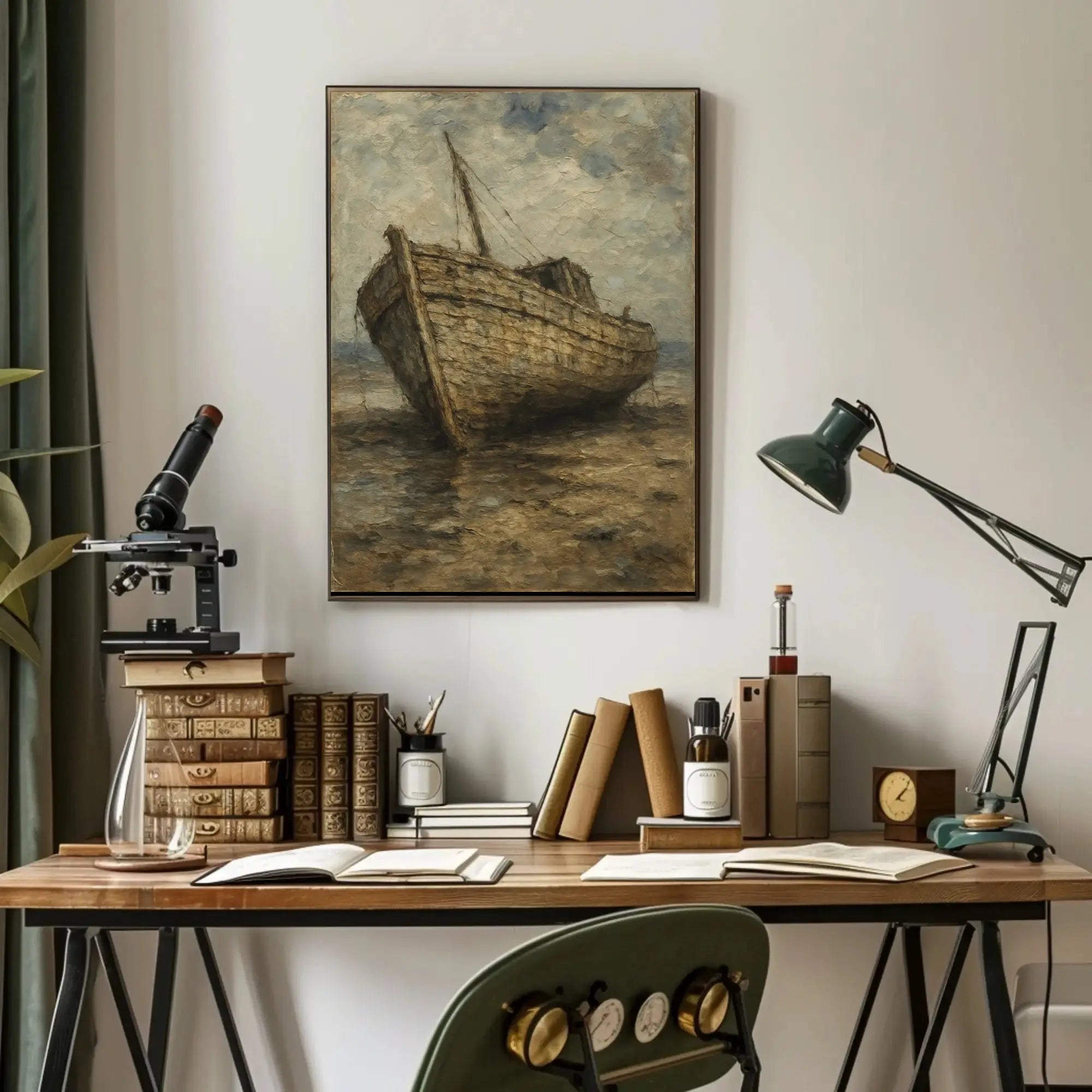 Timeless Shipwreck Impressionistic Artistic Poster PosterGoat
