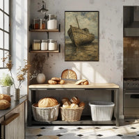 Timeless Shipwreck Impressionistic Artistic Poster PosterGoat