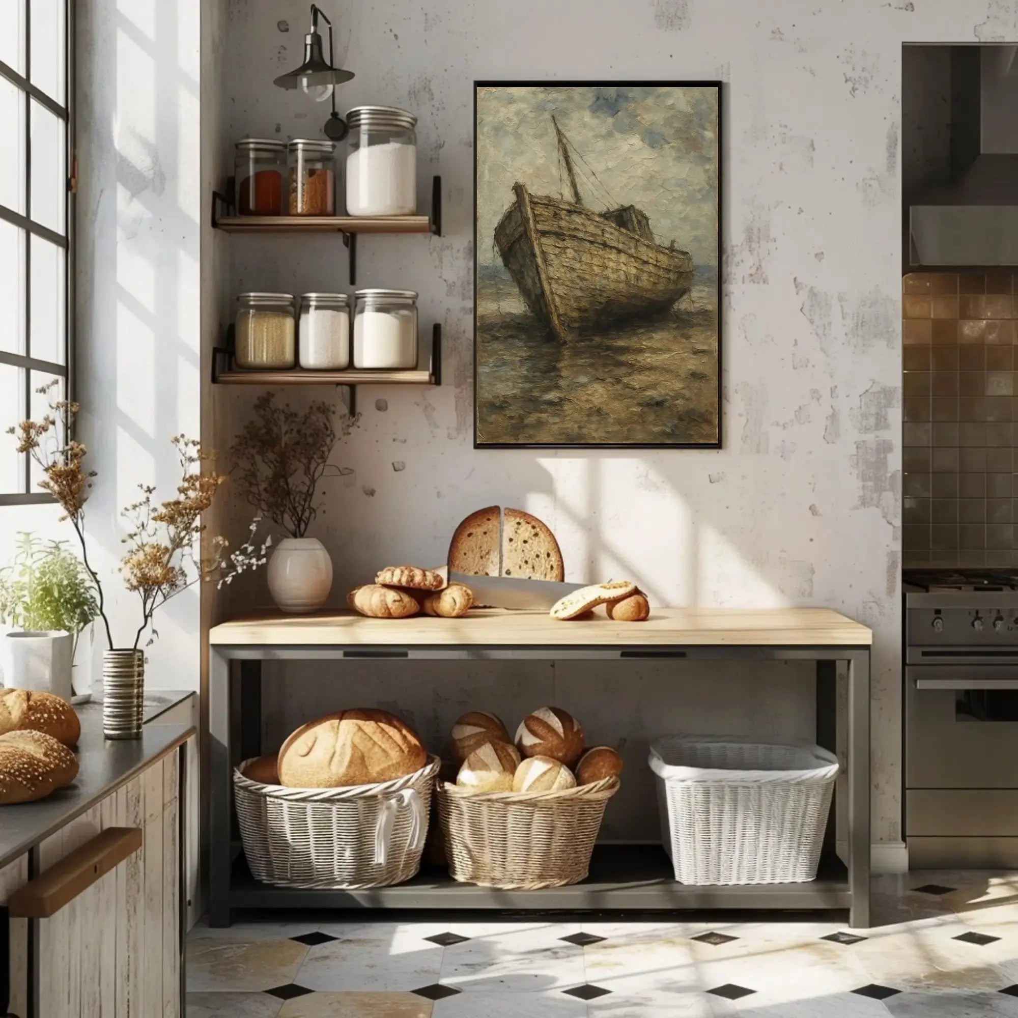 Timeless Shipwreck Impressionistic Artistic Poster PosterGoat
