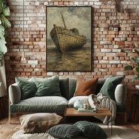 Timeless Shipwreck Impressionistic Artistic Poster PosterGoat