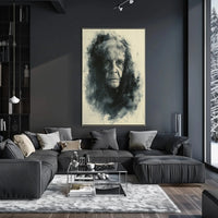 Timeless Wisdom Portrait Charcoal Drawing Art Poster PosterGoat