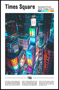 Times Square NYC Manhattan Travel Poster PosterGoat