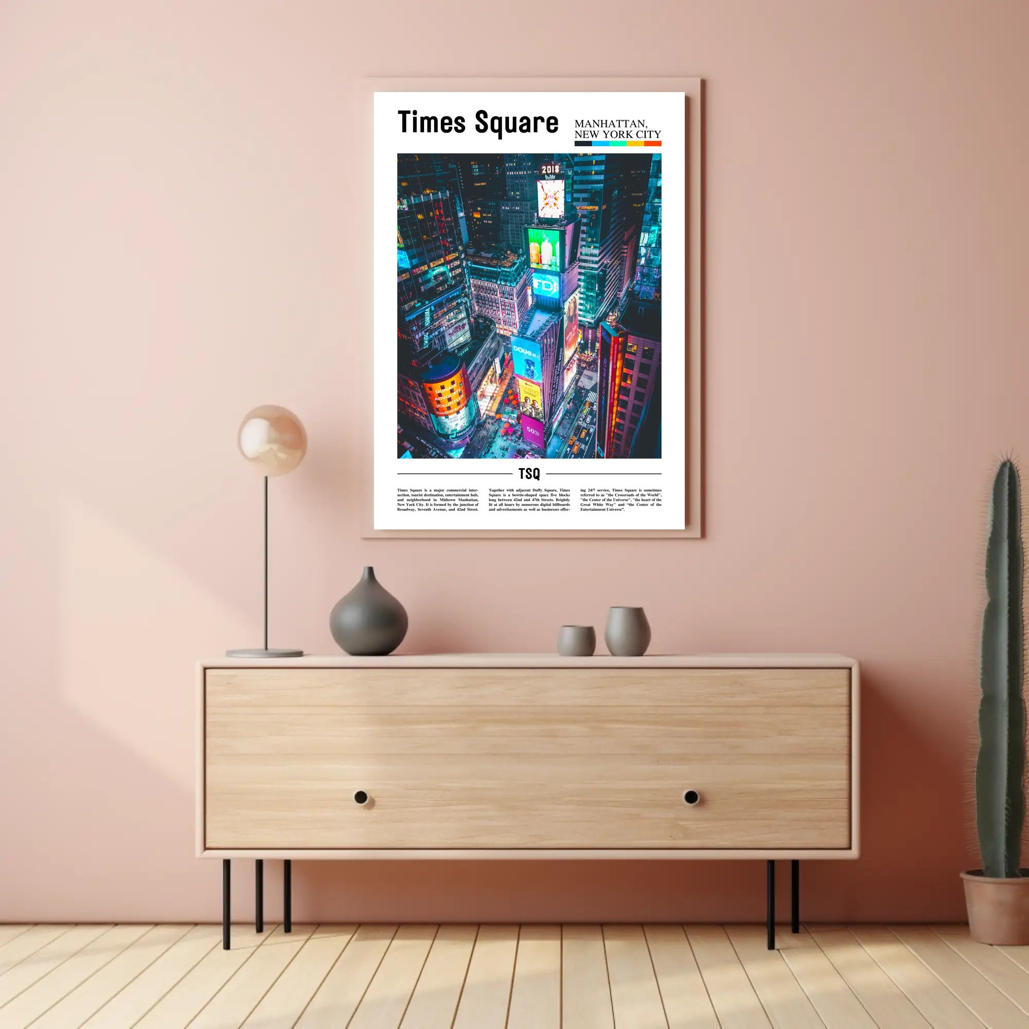 Times Square NYC Manhattan Travel Poster PosterGoat
