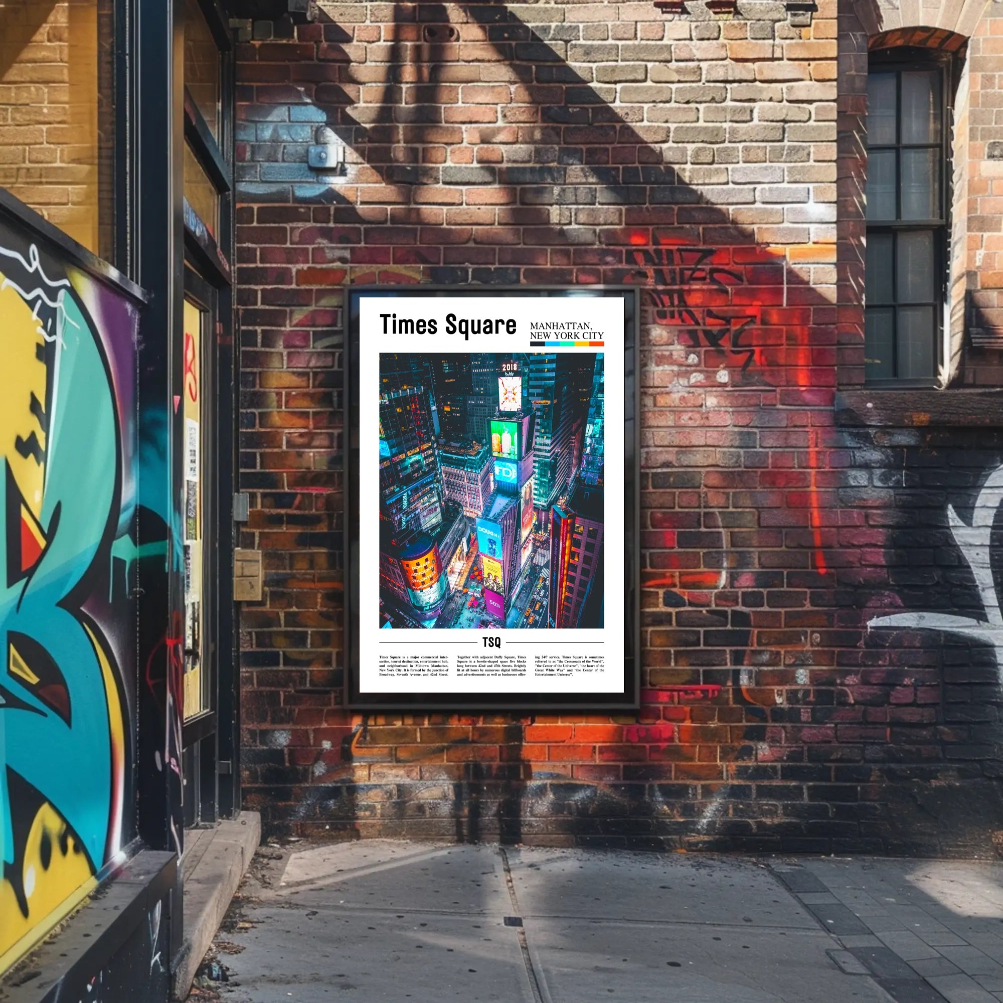 Times Square NYC Manhattan Travel Poster PosterGoat