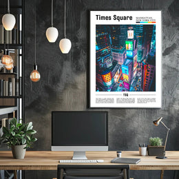 Times Square NYC Manhattan Travel Poster PosterGoat