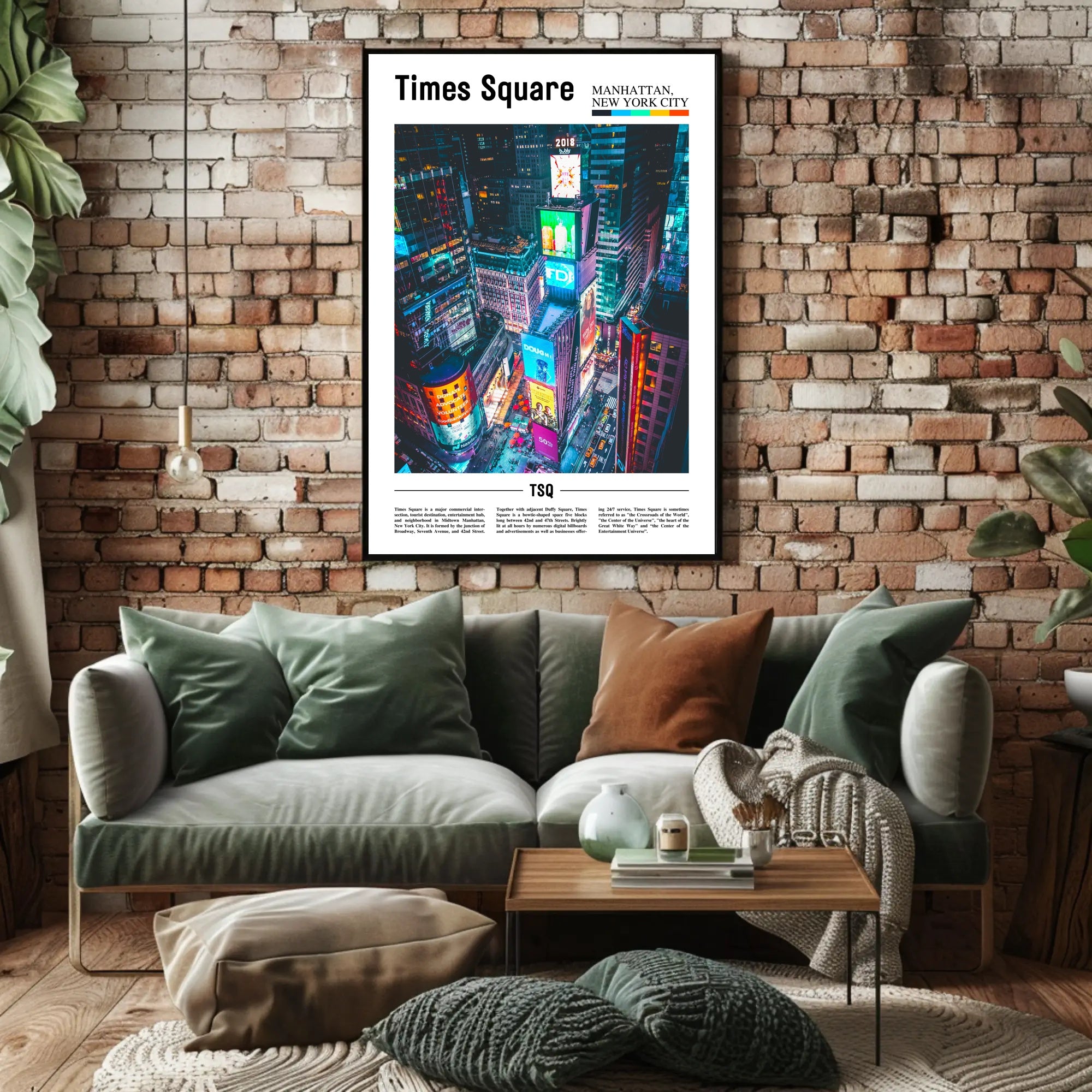 Times Square NYC Manhattan Travel Poster PosterGoat