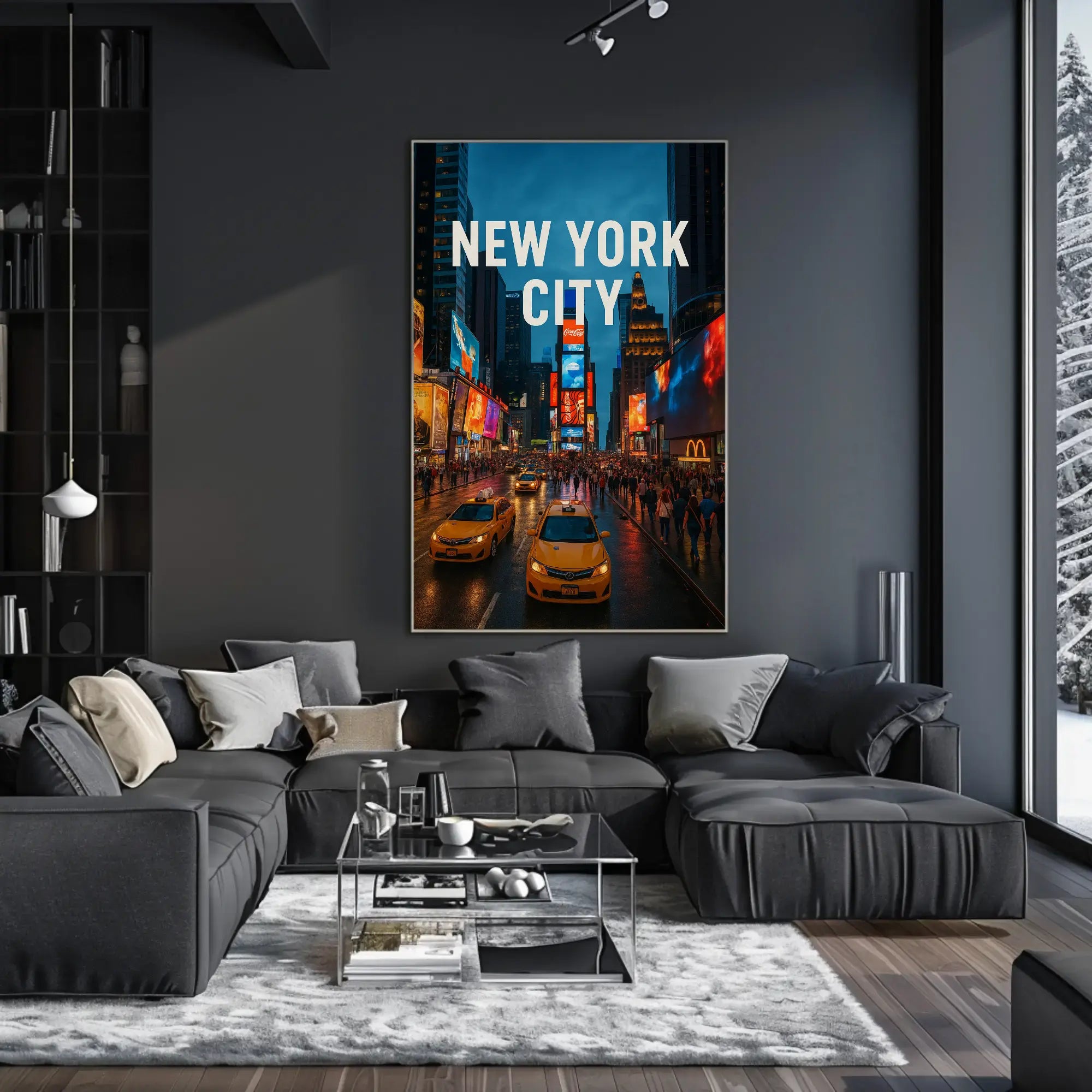 Times Square Vivid Nightscape Travel Poster PosterGoat