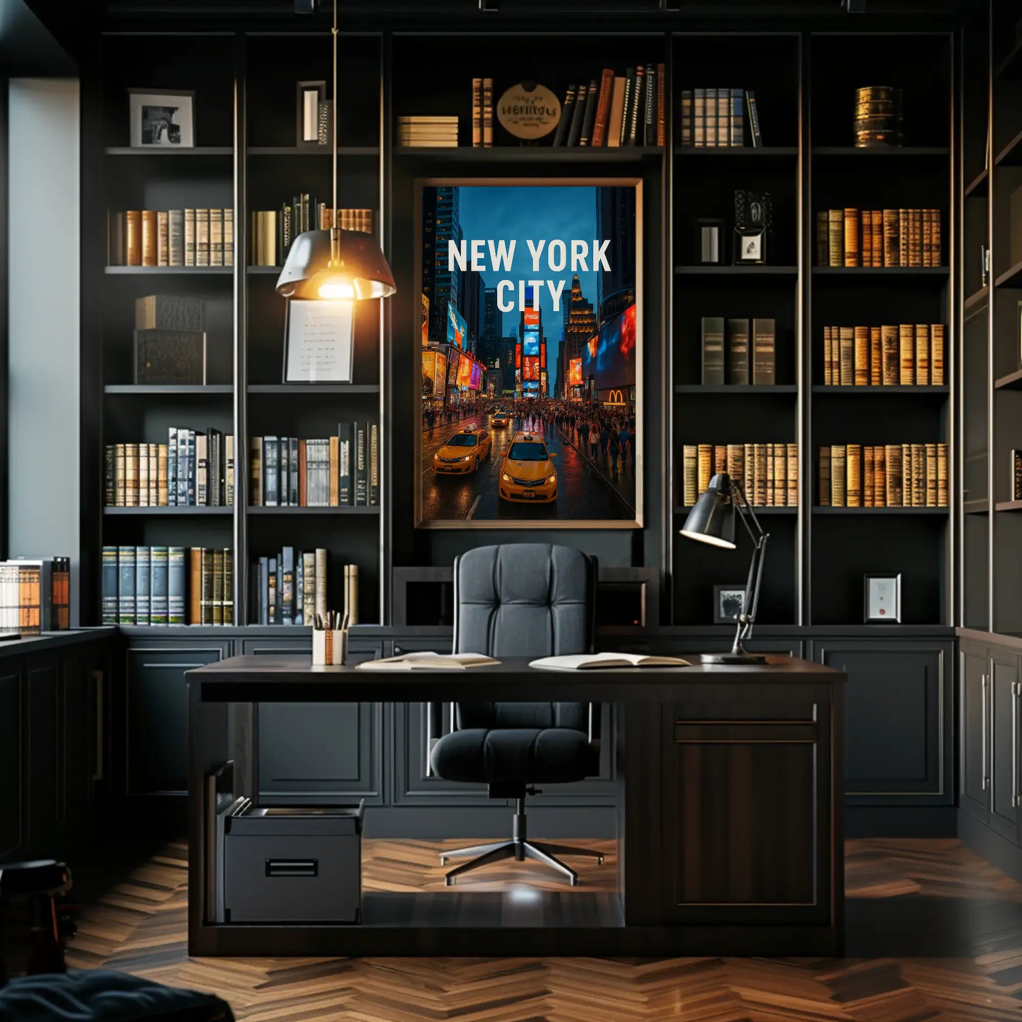 Times Square Vivid Nightscape Travel Poster PosterGoat