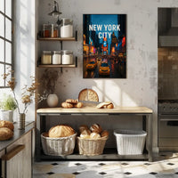 Times Square Vivid Nightscape Travel Poster PosterGoat