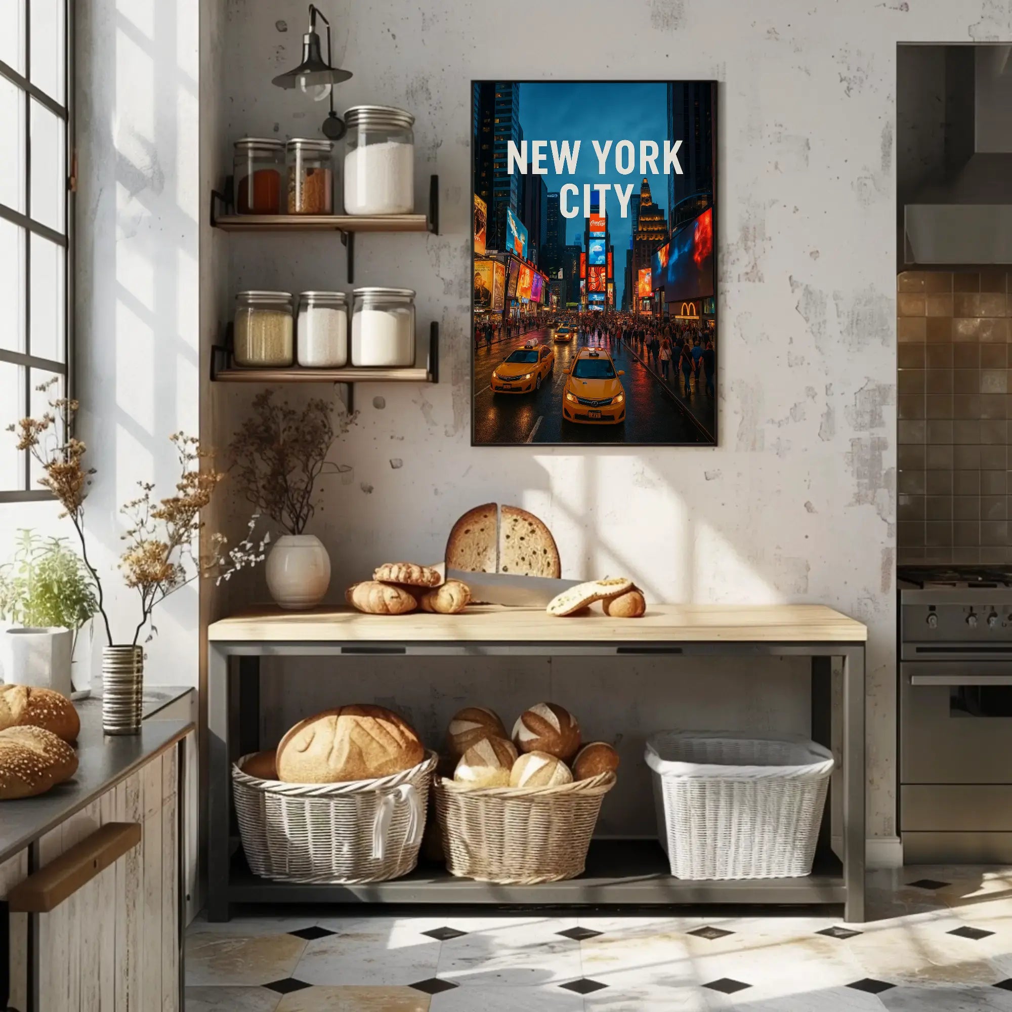 Times Square Vivid Nightscape Travel Poster PosterGoat