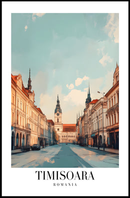 Timisoara Cityscape Modern Art Urban or Cityscape Poster PosterGoat