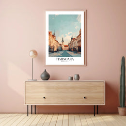 Timisoara Cityscape Modern Art Urban or Cityscape Poster PosterGoat