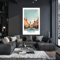 Timisoara Cityscape Modern Art Urban or Cityscape Poster PosterGoat