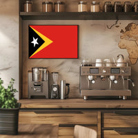 Timor-Leste National Flag Bold Patriotic Country Flag Poster PosterGoat