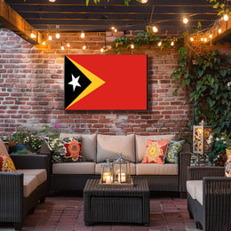 Timor-Leste National Flag Bold Patriotic Country Flag Poster PosterGoat