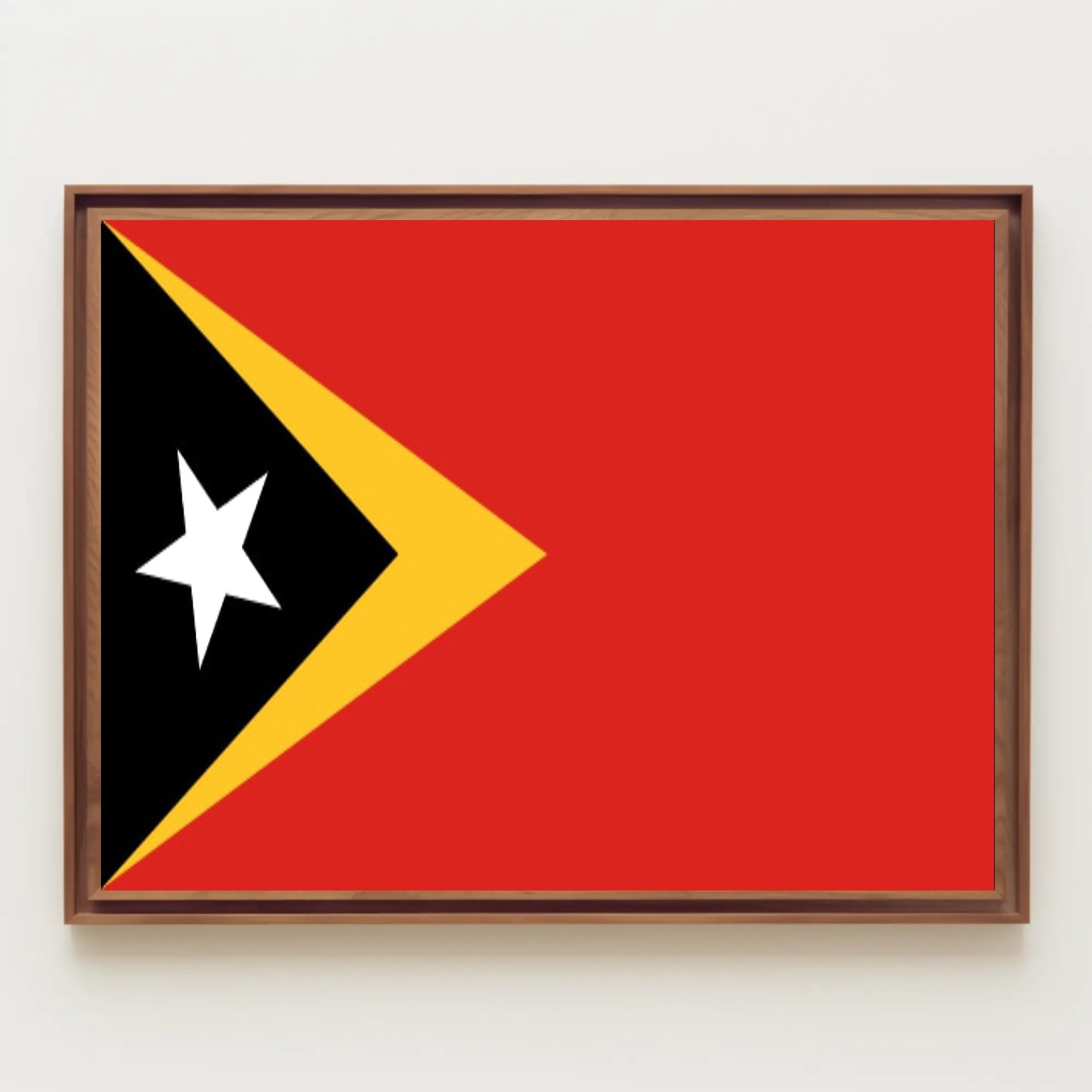 Timor-Leste National Flag Bold Patriotic Country Flag Poster PosterGoat
