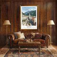 Tirano Town Travel Poster Depicting Italian Culture and Scenery PosterGoat