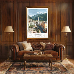 Tirano Town Travel Poster Depicting Italian Culture and Scenery PosterGoat