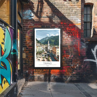 Tirano Town Travel Poster Depicting Italian Culture and Scenery PosterGoat