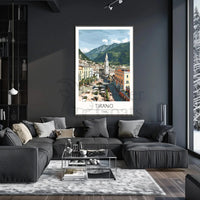 Tirano Town Travel Poster Depicting Italian Culture and Scenery PosterGoat