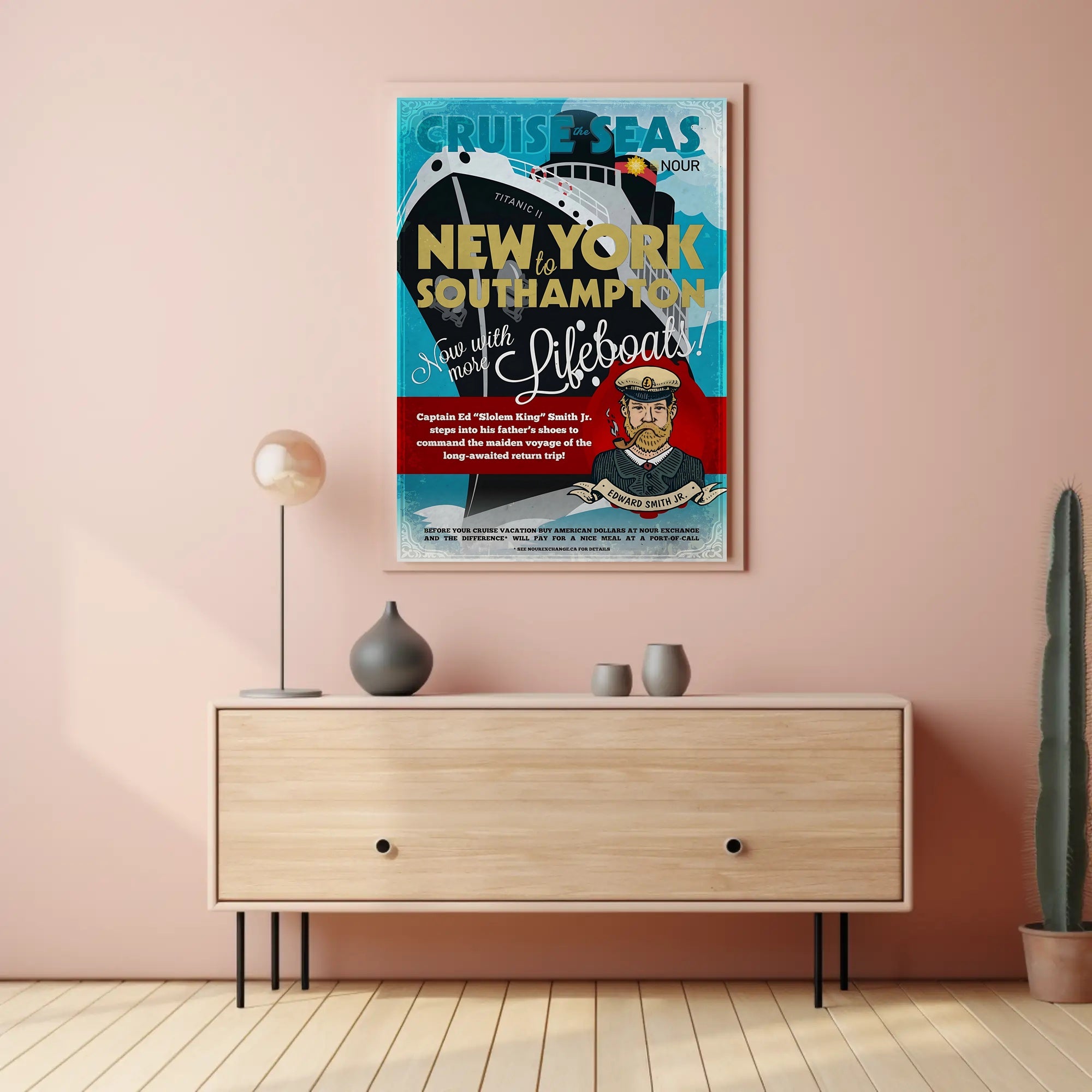 Titanic II Nautical Voyage Retro Travel Poster PosterGoat