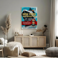 Titanic II Nautical Voyage Retro Travel Poster PosterGoat