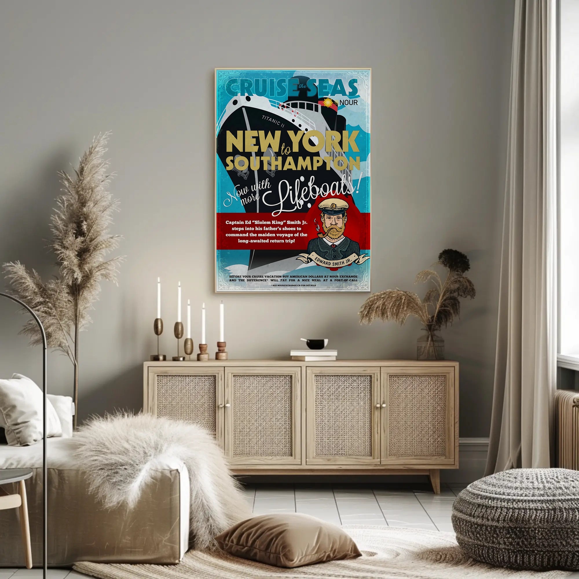 Titanic II Nautical Voyage Retro Travel Poster PosterGoat