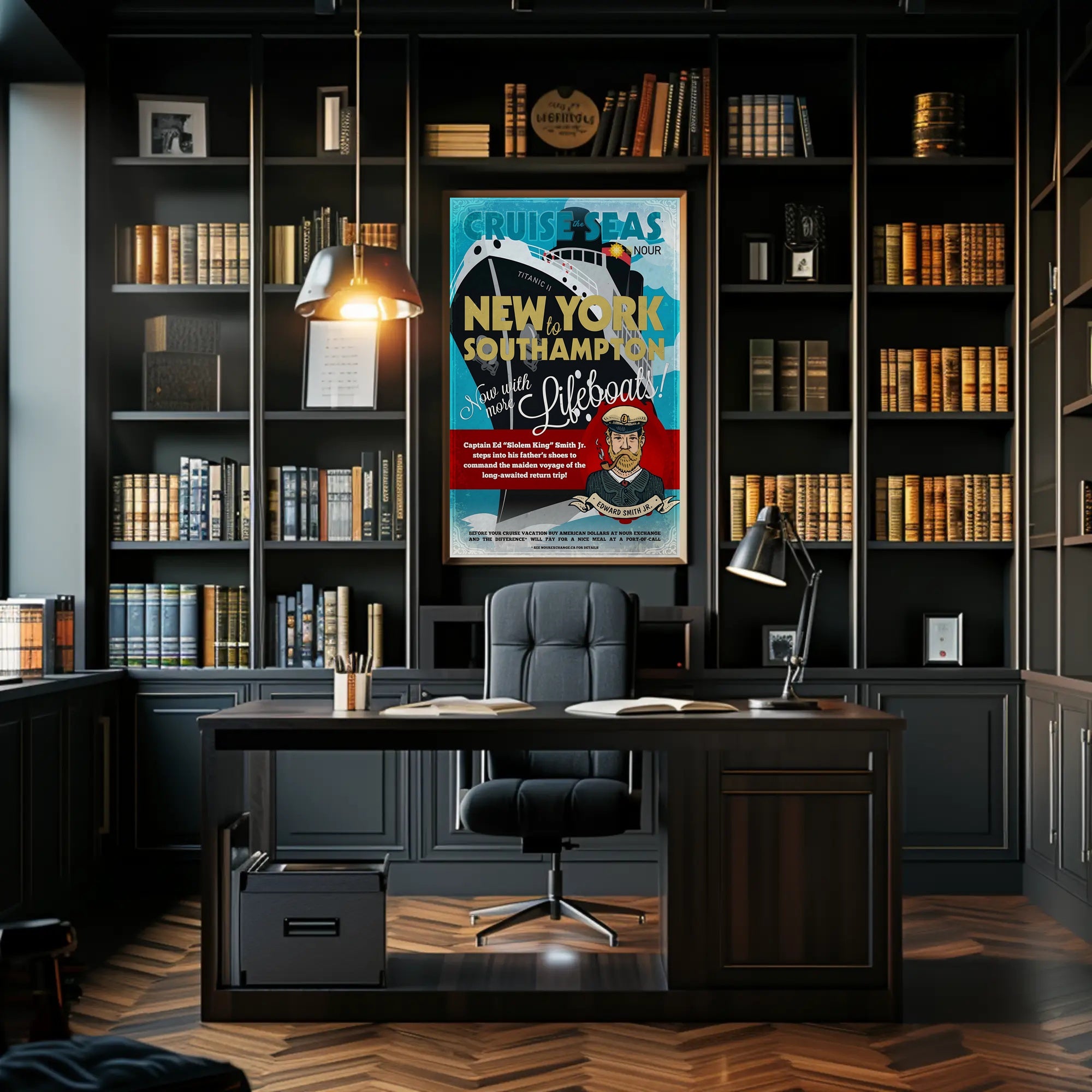 Titanic II Nautical Voyage Retro Travel Poster PosterGoat