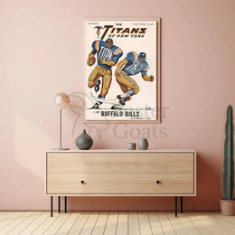 Titans vs Bills 1962 Retro Sports Poster PosterGoat