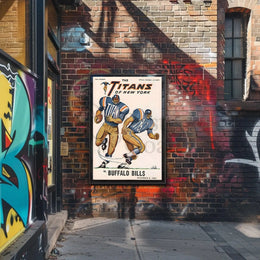 Titans vs Bills 1962 Retro Sports Poster PosterGoat