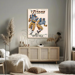 Titans vs Bills 1962 Retro Sports Poster PosterGoat