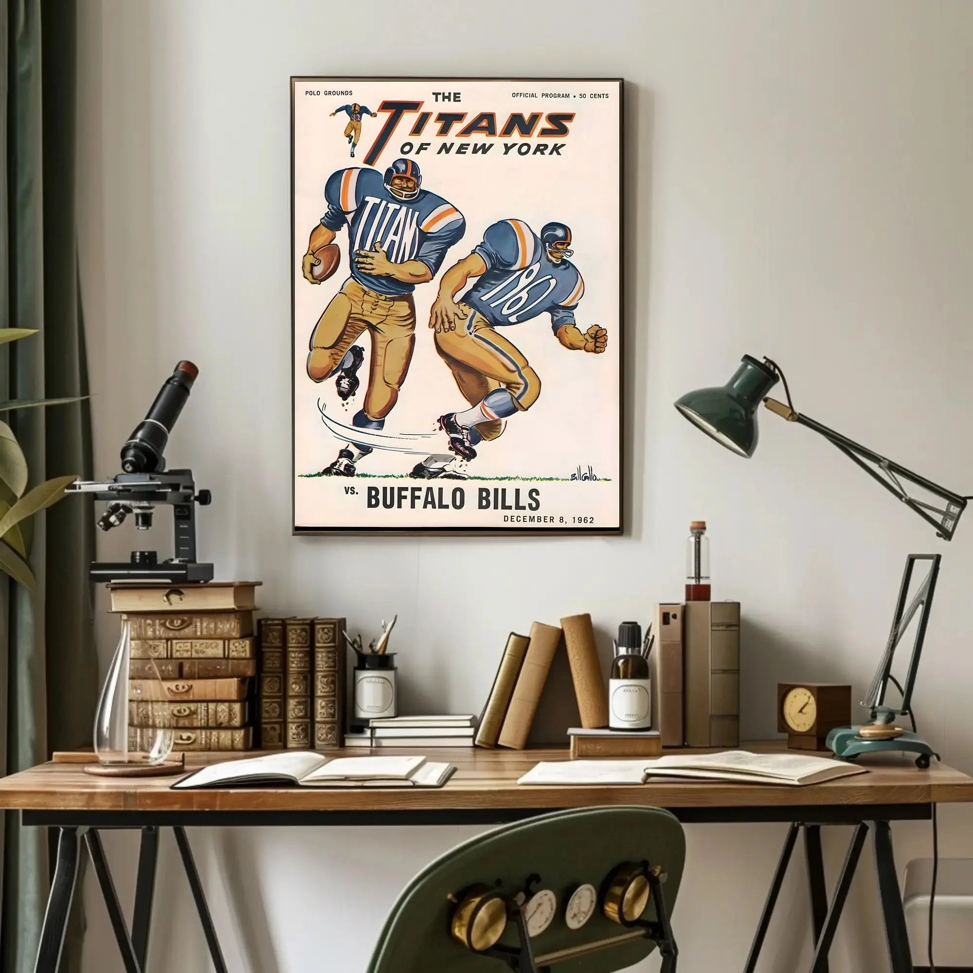 Titans vs Bills 1962 Retro Sports Poster PosterGoat