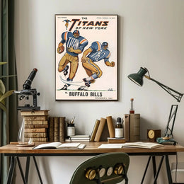Titans vs Bills 1962 Retro Sports Poster PosterGoat